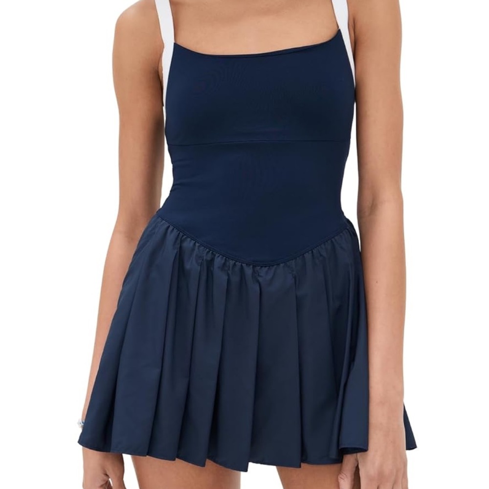 Free People Women's Swing of Things Color-Block Active Dress, Navy, Large